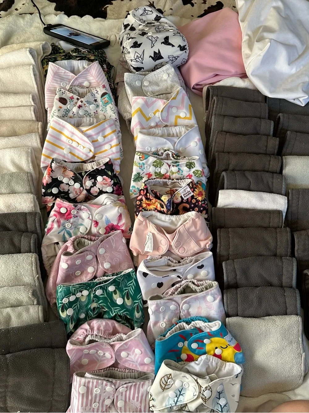 Multi-Color Reusable Cloth Diaper Covers – Assorted Prints and Solids